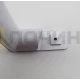 Ручка lkz холодильника BEKO (верхняя левая) БЕЛАЯ с серебристой вставкой, 4326380900