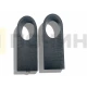RH584CH Ручка для духовки универсальная, профиль ОВАЛ, Черный цвет, 13.5*Φ20*580*50