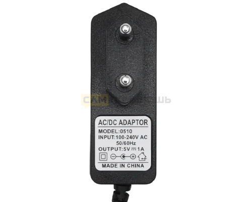 T3800 Адаптер, блок питания AC-DC Adapter 5V 1A  5,5x2.5мм DVB-T2 (250шт/к)