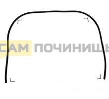 WN356a !!Уплотнитель двери духовки универсальный. L-1500мм + 4 угл.скобы, зам. COK700UN (100шт/к)